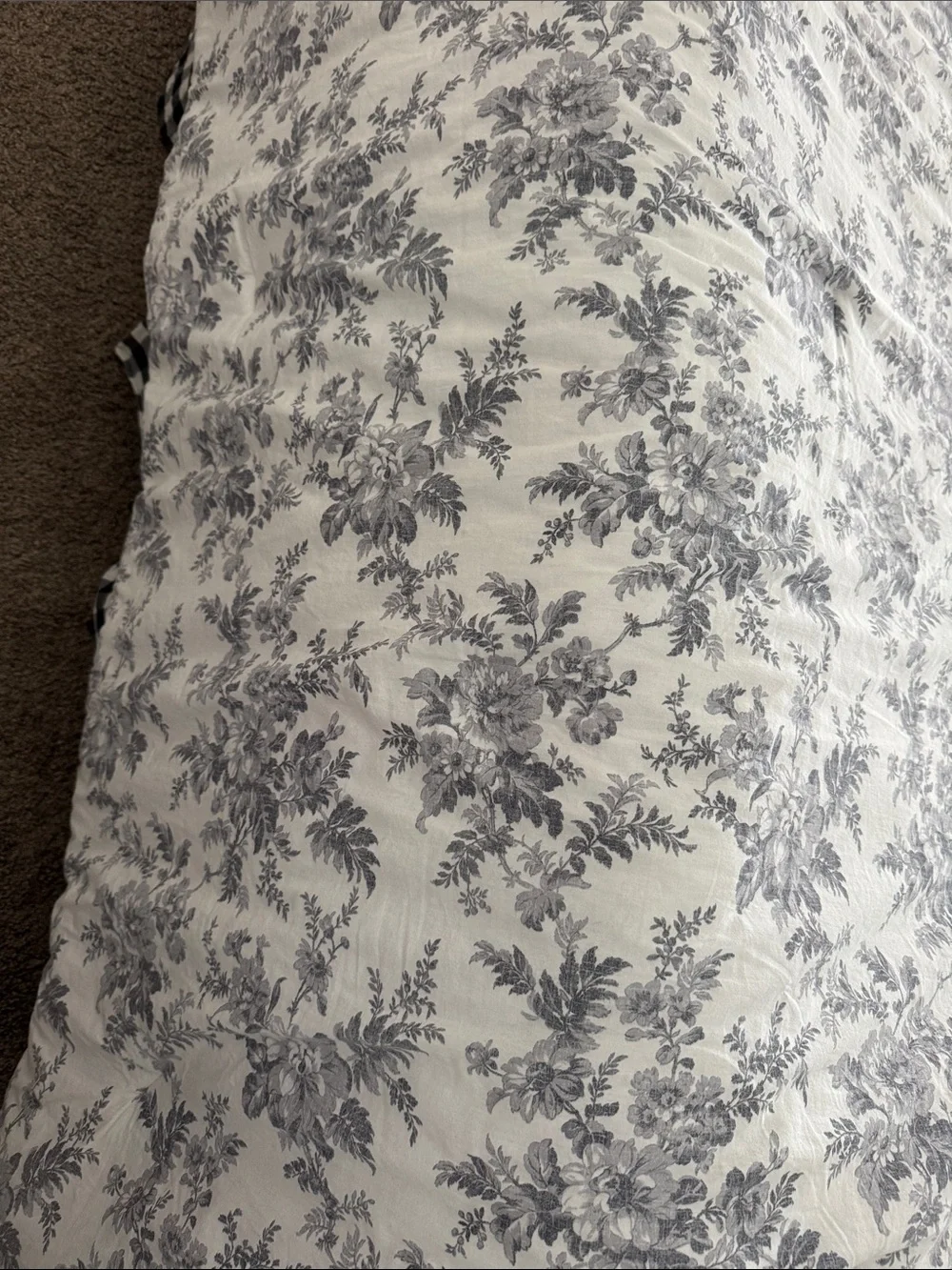 Vintage Laura Ashley Annalise Gray Floral Cottagecore Comforter
